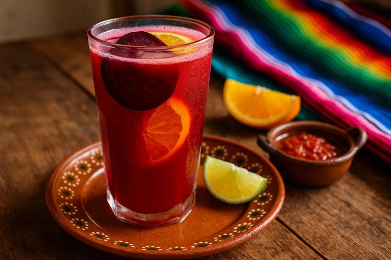 Agua de Betabel con Naranja