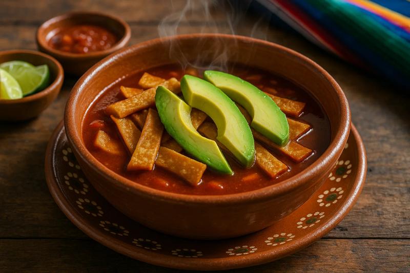 Sopa de Tortilla con Aguacate