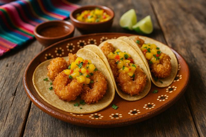 Tacos de Camarón al Coco