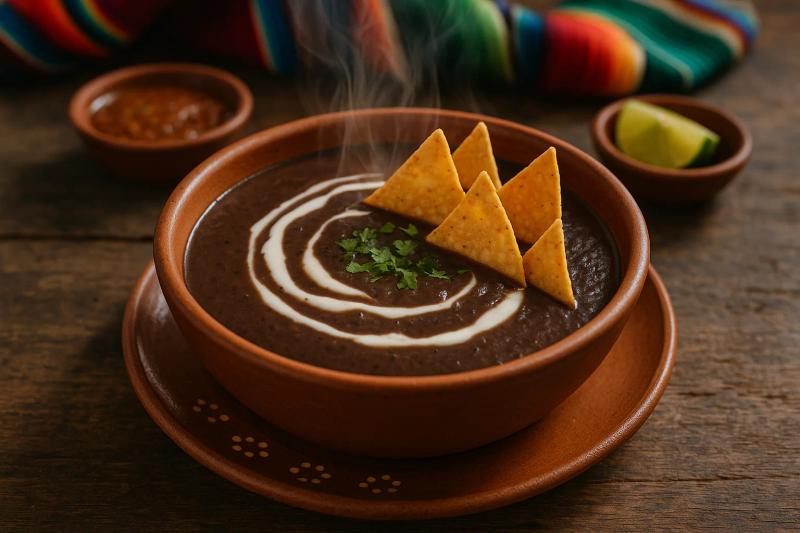 Crema de Frijol Negro con Chipotle