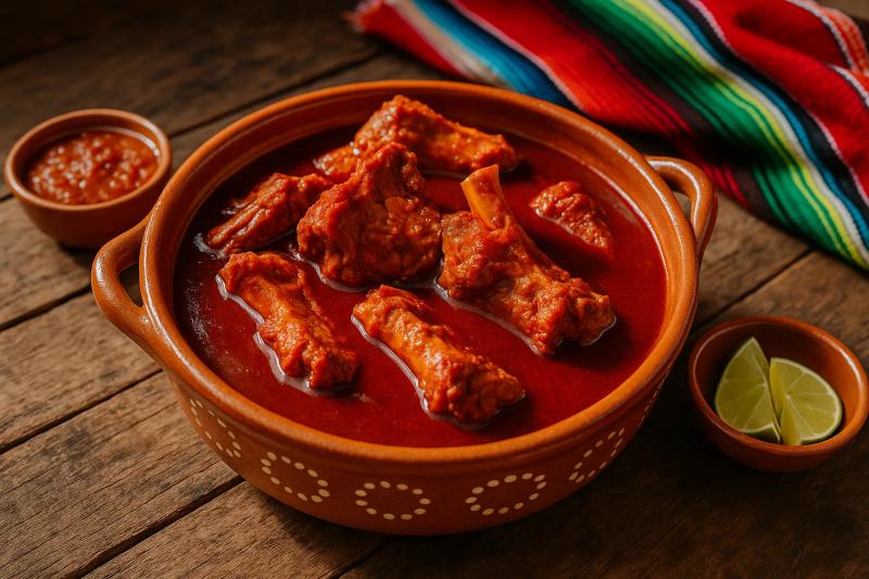 Espinazo de Puerco en Chile Rojo