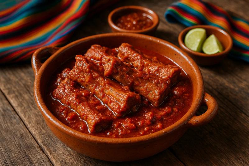 Costillas de Cerdo en Chile Morita