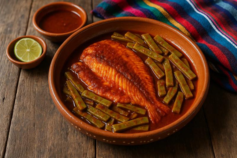 Tilapia en Salsa de Guajillo