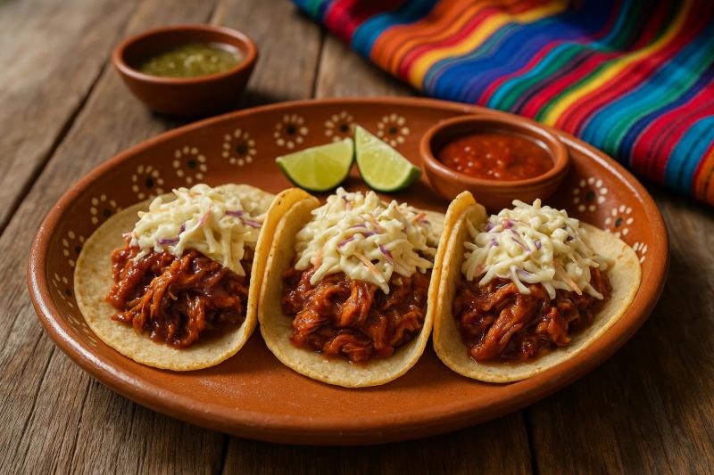 Tacos de Pulled Pork BBQ