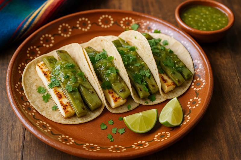 Tacos de Nopal con Queso