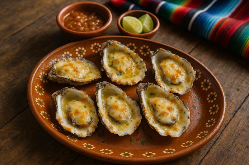 Ostiones en su Concha Gratinados