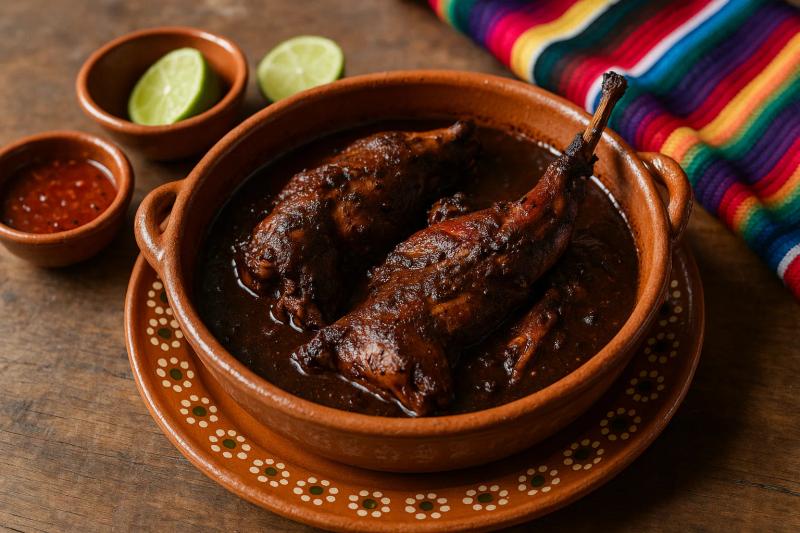 Conejo en Chile Pasilla