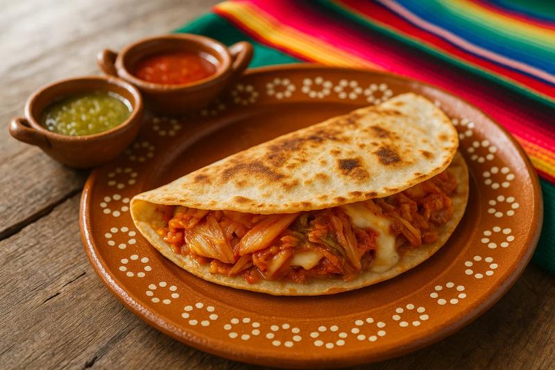 Quesadilla Coreana con Kimchi