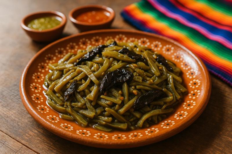 Nopales en Chile Pasilla