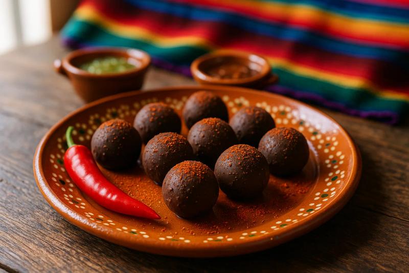 Trufas de Chocolate Mexicano con Chile
