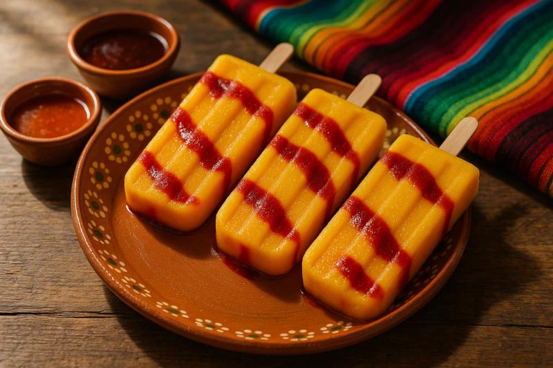 Paletas de Mango con Chamoy