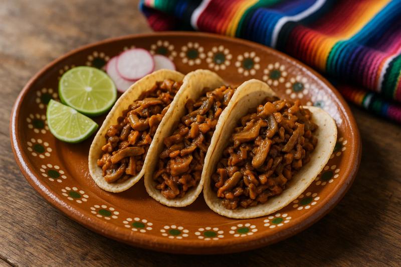 Tacos de Chicharrón Prensado de Setas